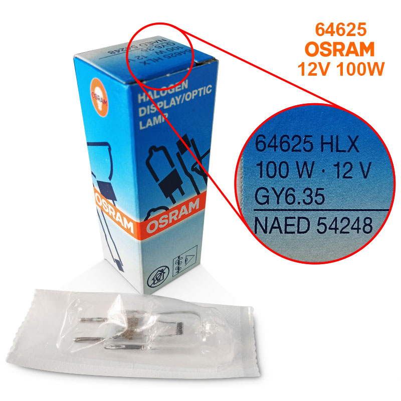لامپ هالوژن 12 ولت 100 وات اسرام مدل 64625 پایه G6.35
